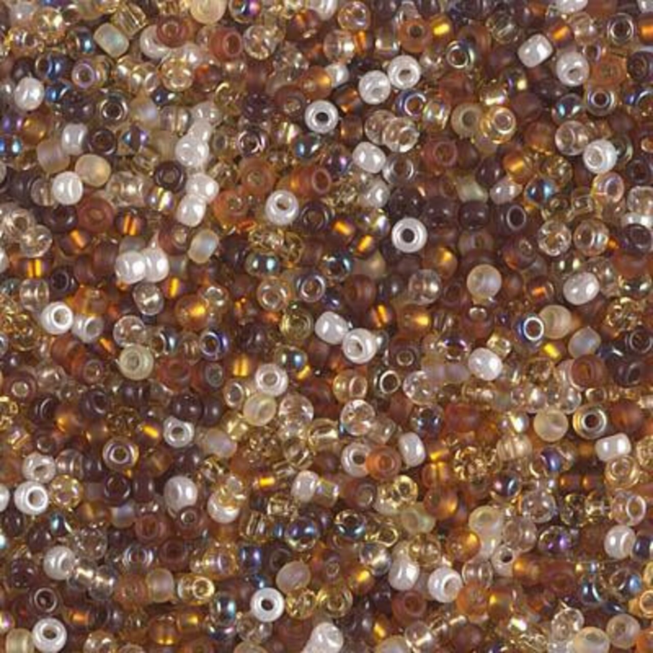 Miyuki 11 Round Seed Bead, 11-MIX-21, Mix - Golden Grains, 22 grams